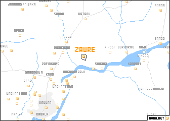 map of Zaure