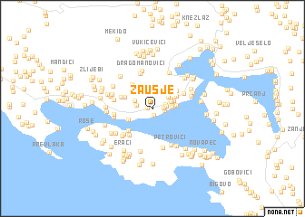 map of Zaušje