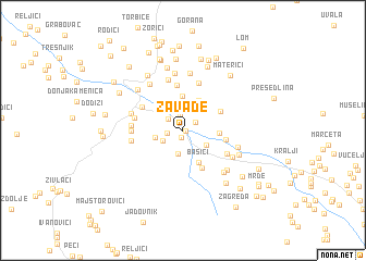 map of Zavađe