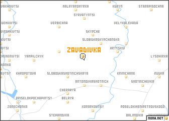 map of Zavadivka