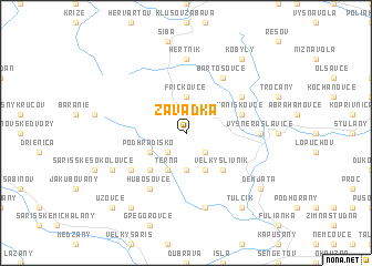 map of Závadka