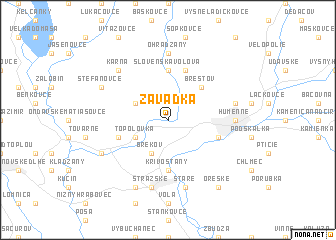 map of Závadka