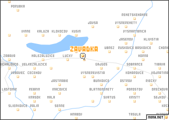 map of Závadka