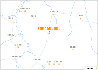 map of Zavadougou