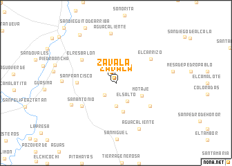 map of Zavala