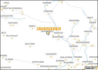 map of Zāvang-e Pā\