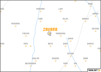 map of Zavara