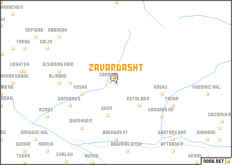 map of Zavār Dasht