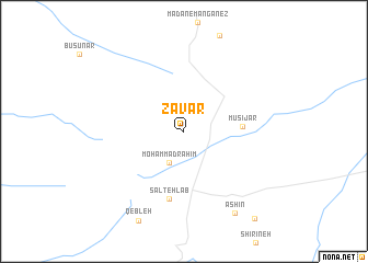 map of Zavār