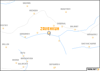 map of Zāvehkūh