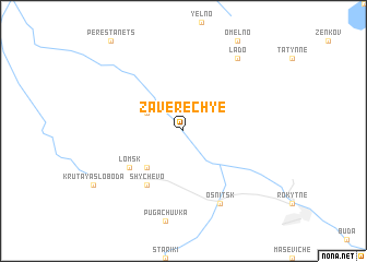 map of Zaverechʼye