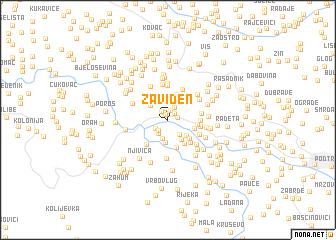 map of Zaviđen