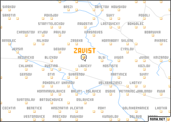 map of Závist