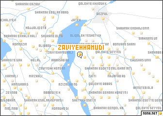 map of Zāvīyeh Ḩamūdī