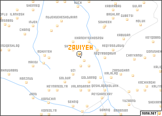 map of Zāvīyeh