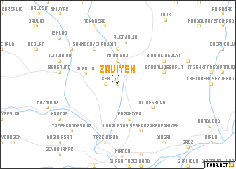 map of Zāvīyeh