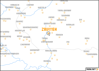 map of Zāvīyeh