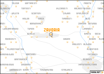 map of Zăvoaia