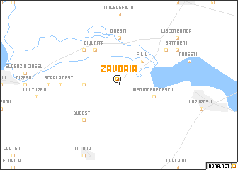 map of Zăvoaia