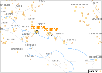 map of Zavođe