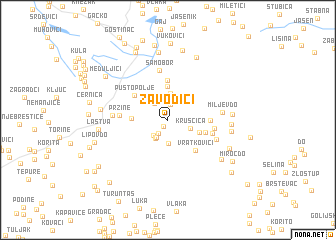 map of Zavodići