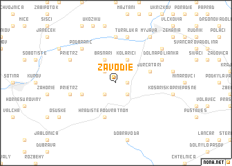 map of Závodie