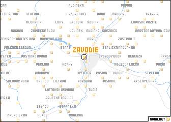 map of Závodie