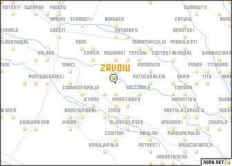 map of Zăvoiu