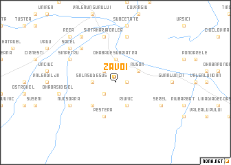 map of Zăvoi