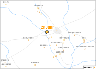 map of Zāvqān