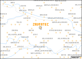 map of Zavratec