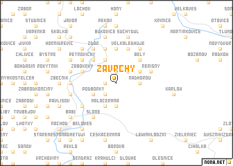 map of Závrchy