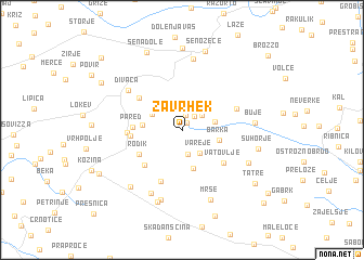 map of Zavrhek