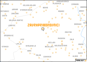 map of Zavrh pri Borovnici