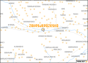 map of Završje Požeško