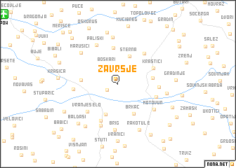 map of Završje