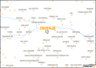 map of Završje