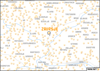 map of Završje