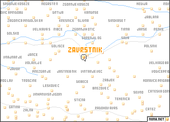 map of Zavrstnik