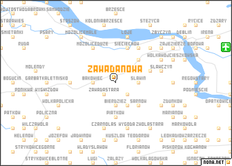 map of Zawada Nowa