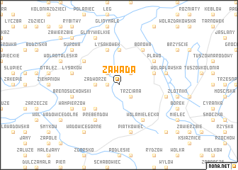 map of Zawada