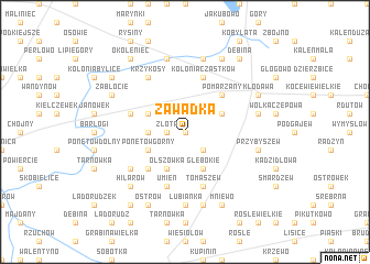 map of Zawadka