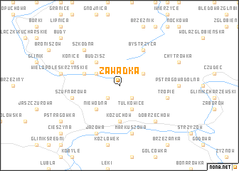 map of Zawadka