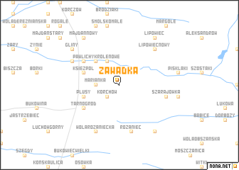 map of Zawadka