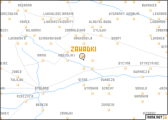 map of Zawadki