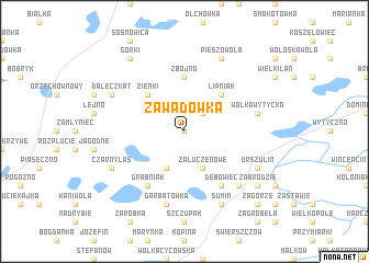 map of Zawadówka