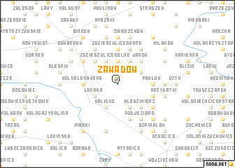 map of Zawadów