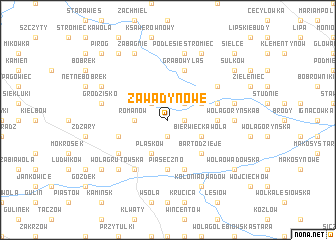 map of Zawady Nowe