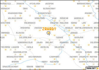 map of Zawady