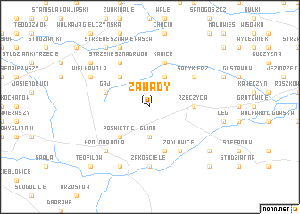 map of Zawady